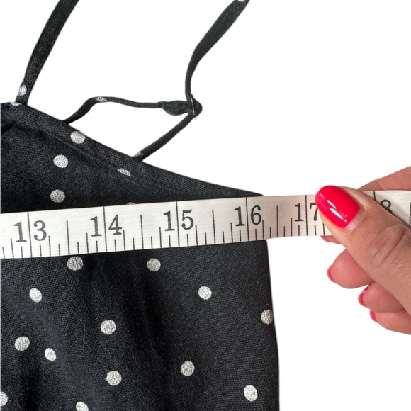 Roxy Black Polka Dot Wide Leg Jumpsuit - Size Small Spring Coastal Vacation C452 - Picture 5 of 9